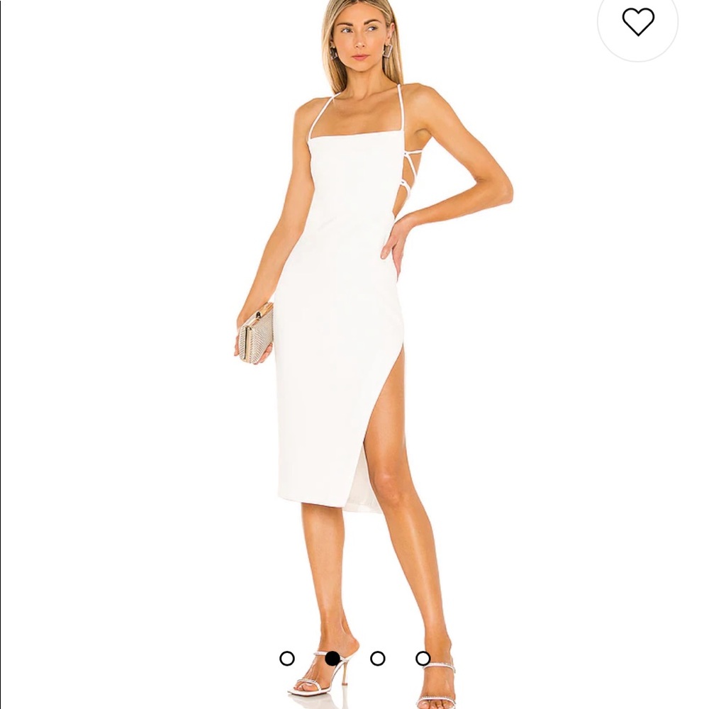 Becky Midi Dress in Ivory by NBD